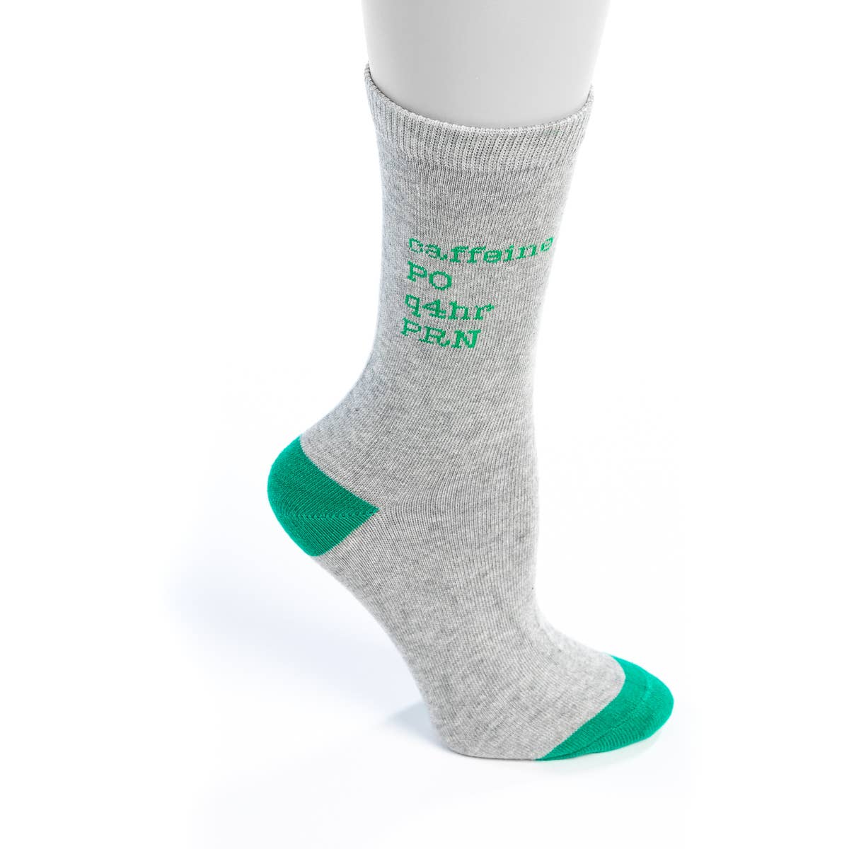 "Caffeine PO q4hr PRN" Unisex Nurse Socks