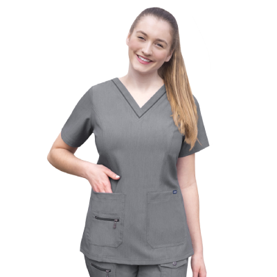 Elevated V- neck Scrub Top